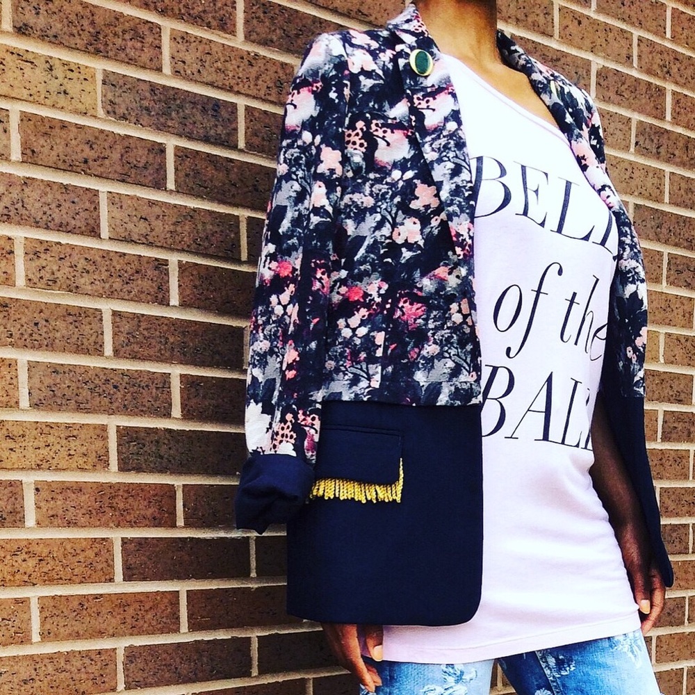 Floral oversized blazer